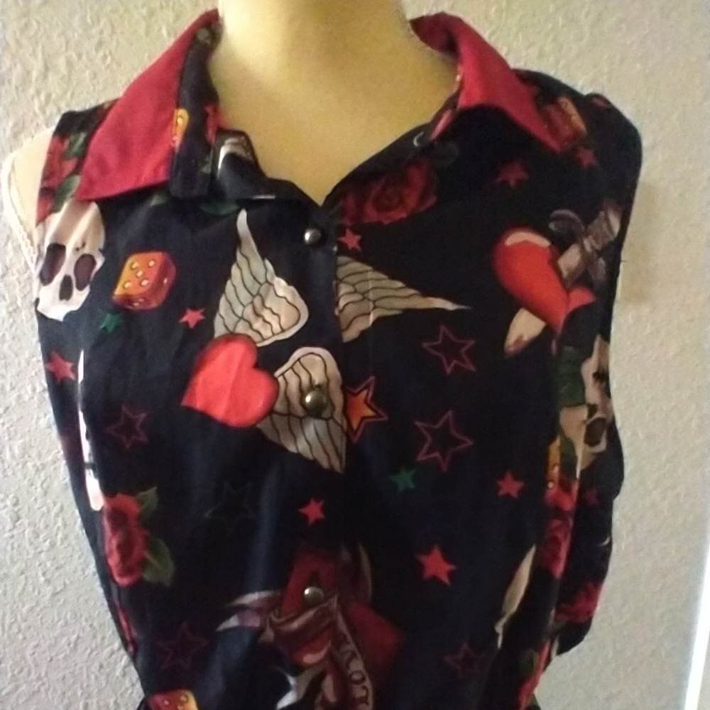 Stitch tattoo flash stars skulls roses Dress size 1X